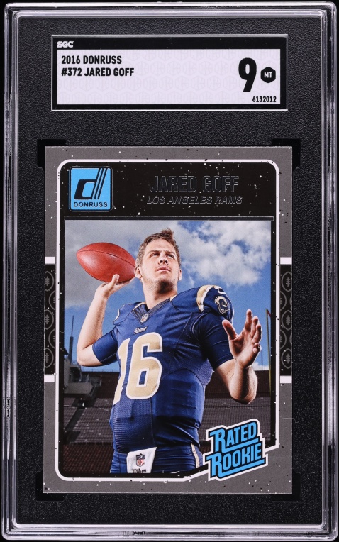 2016 Donruss Football Jared Goff ROOKIE #372 SGC 9 MINT