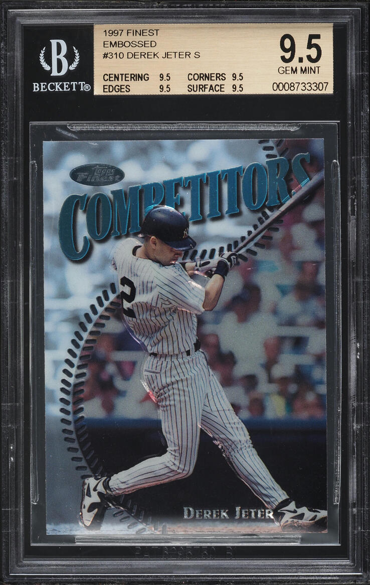 1997 Finest Embossed Derek Jeter #310 BGS 9.5 GEM MINT