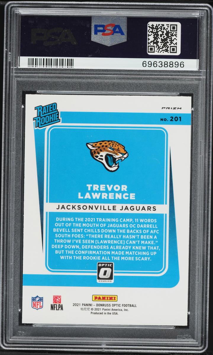 2021 Donruss Optic Pink Trevor Lawrence ROOKIE #201 PSA 7 NRMT