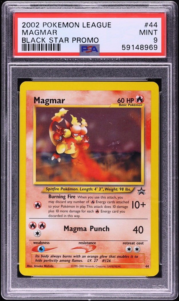 2002 Pokemon League Promo Magmar #44 PSA 9 MINT