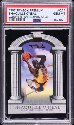 1997 Skybox Premium Golden Touch Die-Cut Shaquille O'Neal #4GT PSA