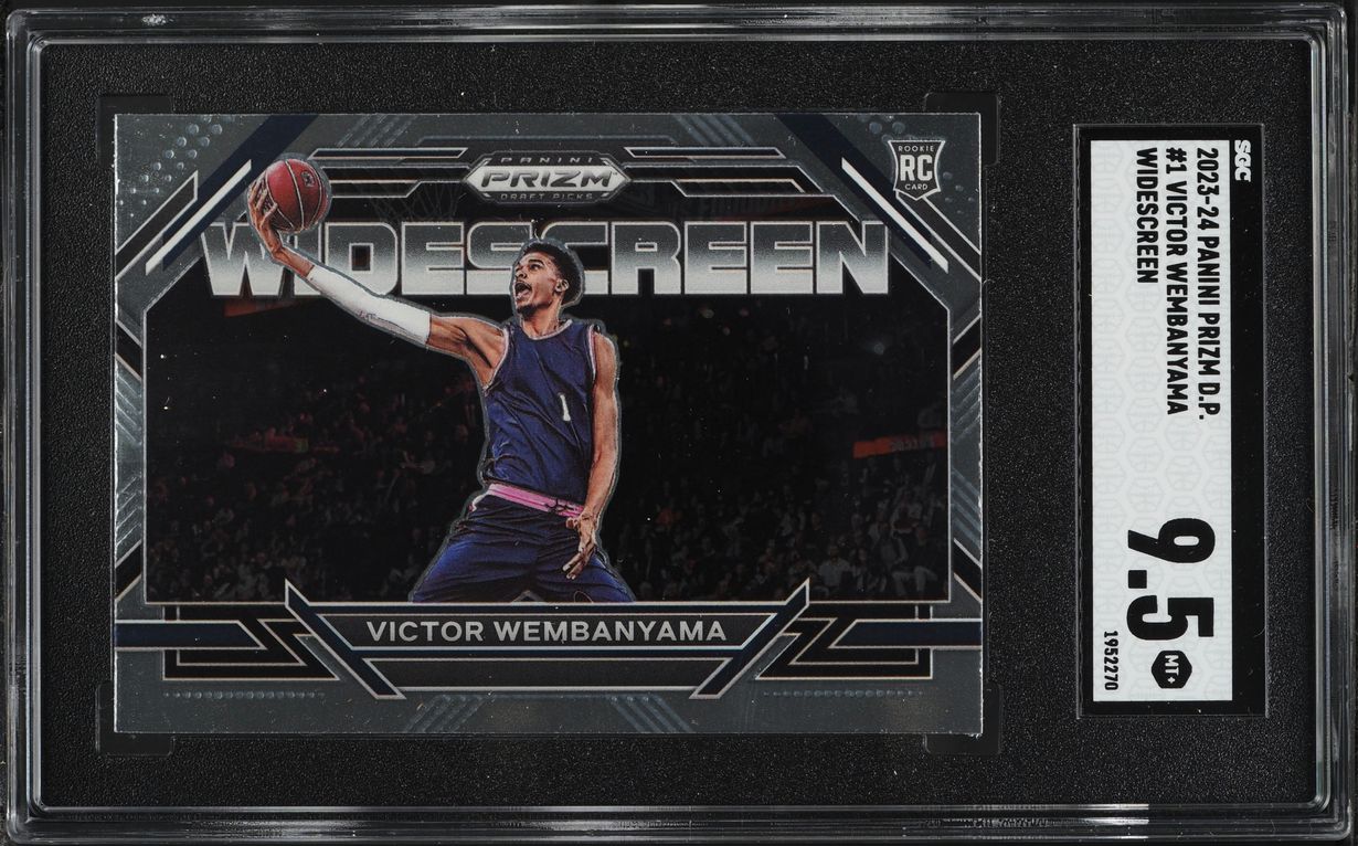 2023 Panini Prizm Draft Picks Widescreen Victor Wembanyama ROOKIE #1 SGC 9.5 MINT+