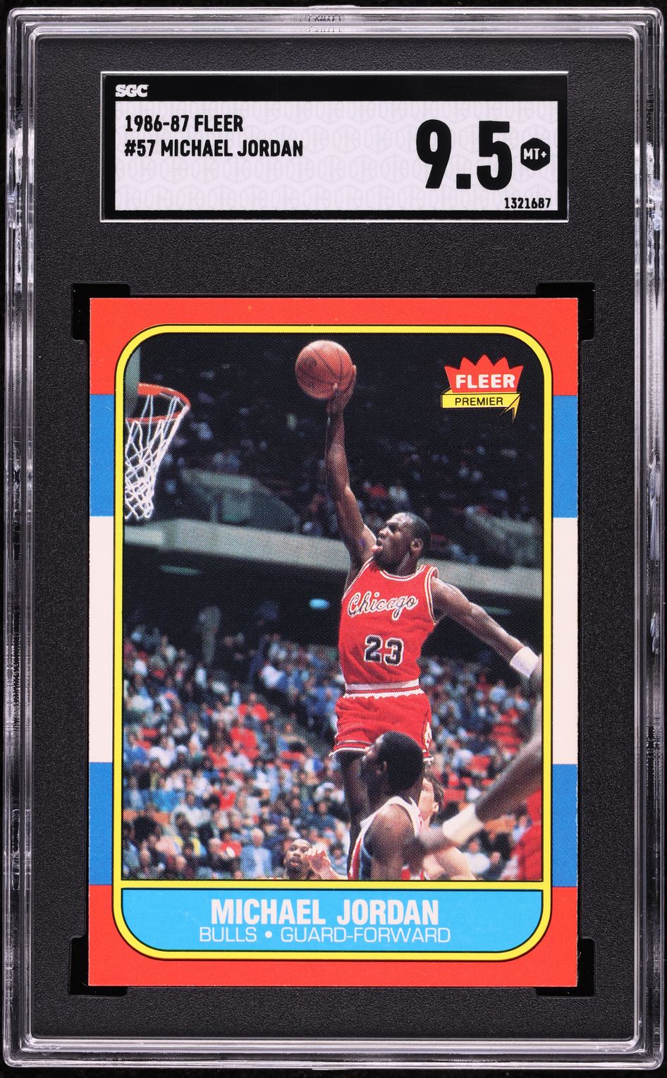 1986 Fleer Basketball Michael Jordan ROOKIE #57 SGC 9.5 MINT+