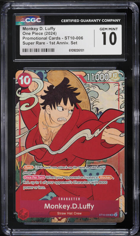 2024 One Piece Japanese 2nd Anniversary Set Monkey D. Luffy CGC 10