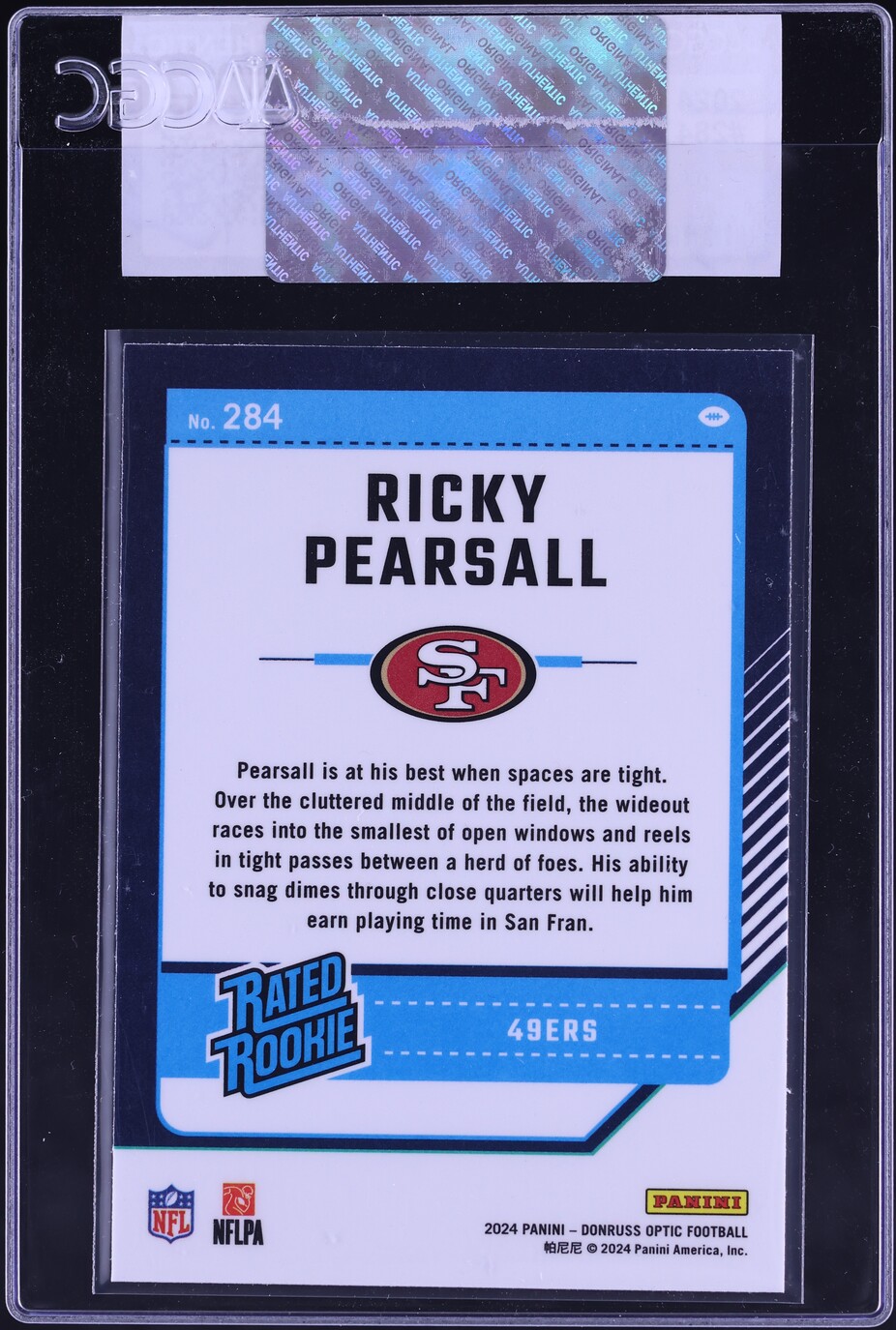 2024 Donruss Optic Ricky Pearsall ROOKIE #284 CGC AUTH