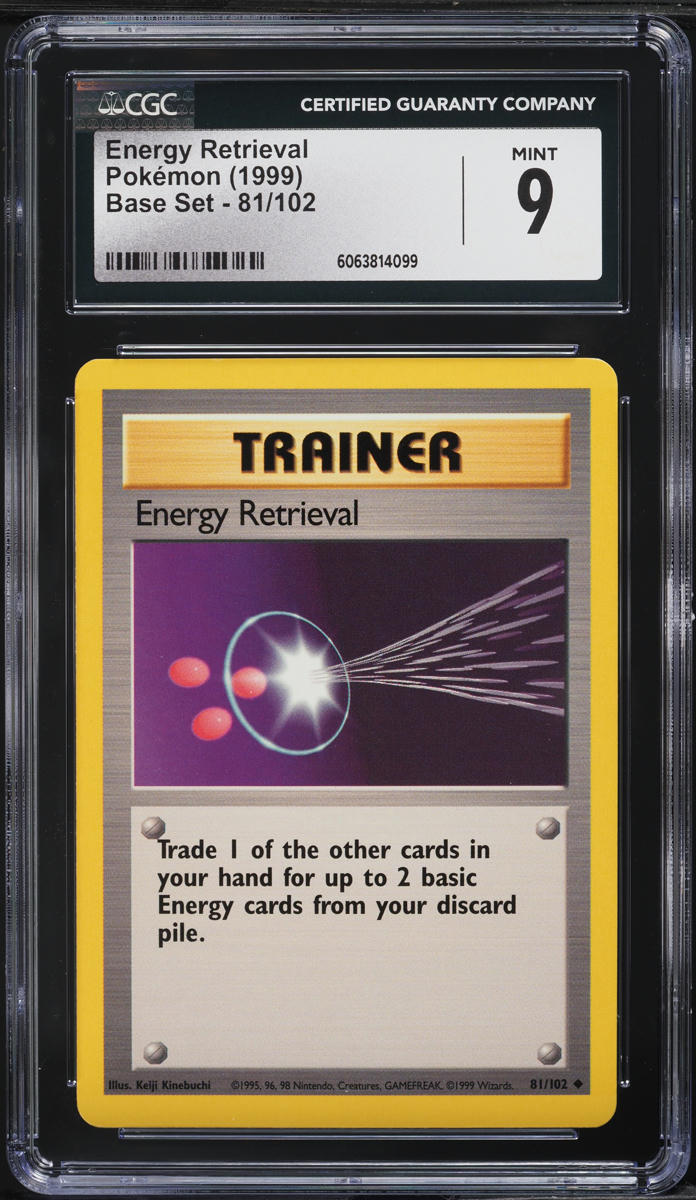 1999 Pokemon Base Set Energy Retrieval #81 CGC 9 MINT