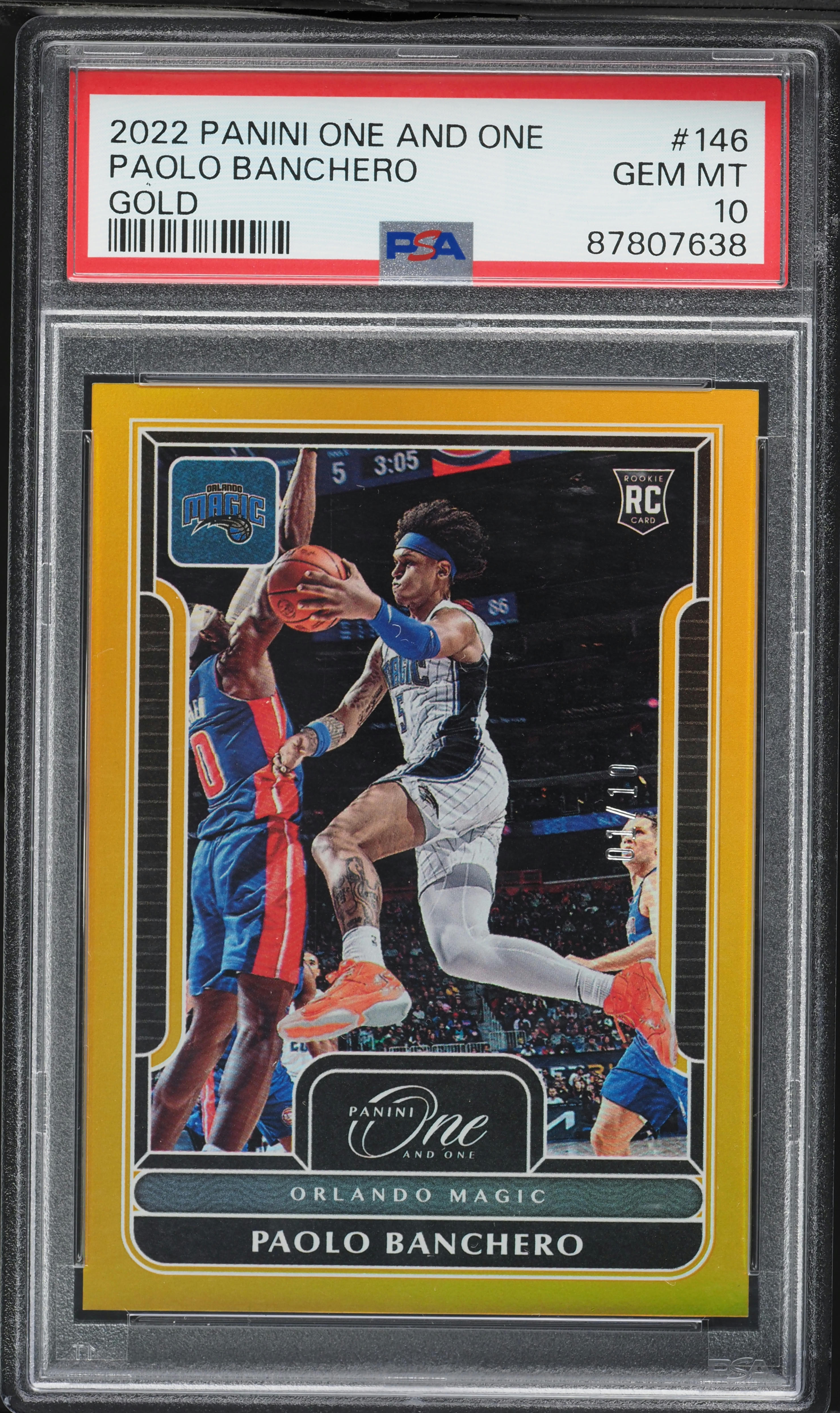 2022 Panini One And One Gold Paolo Banchero ROOKIE 1/10 #146