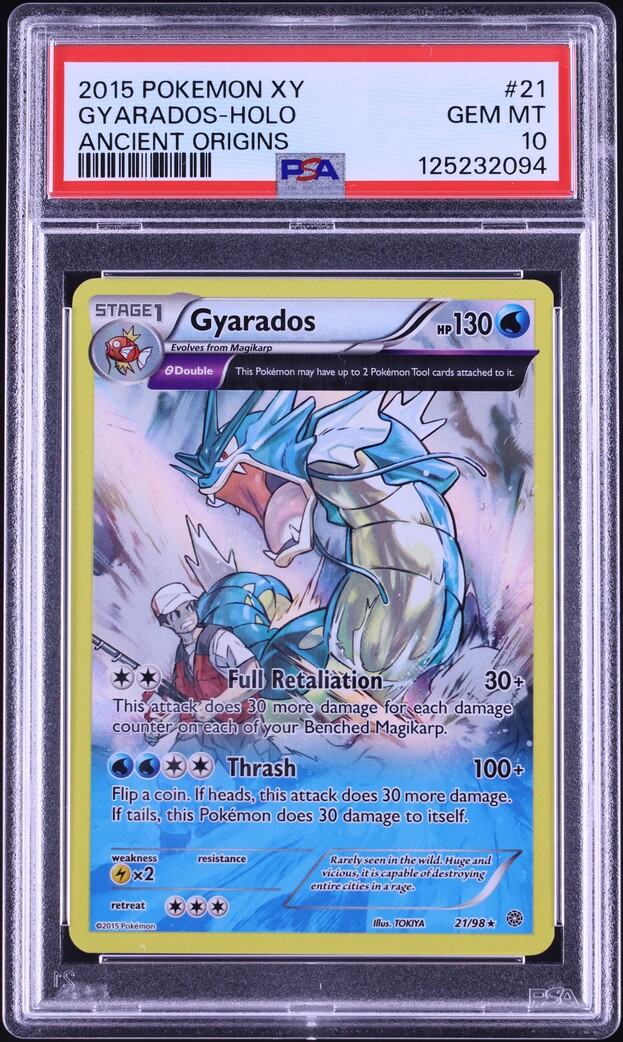 2016 Pokemon XY Evolutions Holo Gyarados #34 PSA 8 NM-MT on