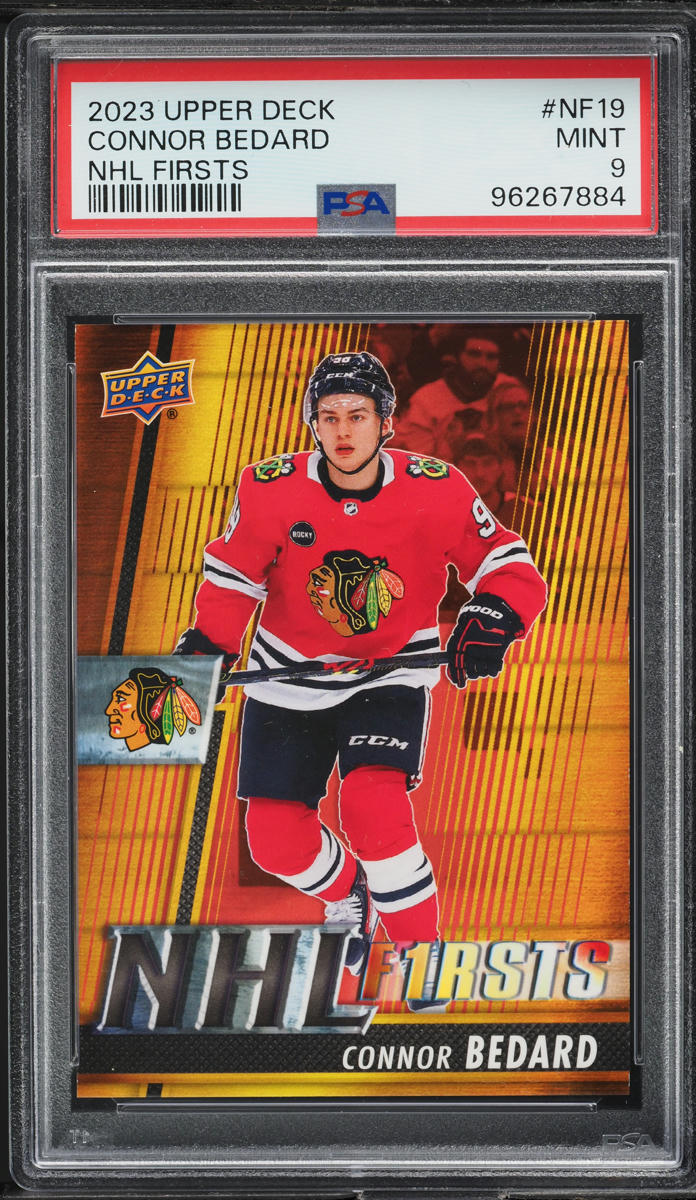 2023 Upper Deck NHL Firsts Connor Bedard ROOKIE #NF-19 PSA 9 MINT
