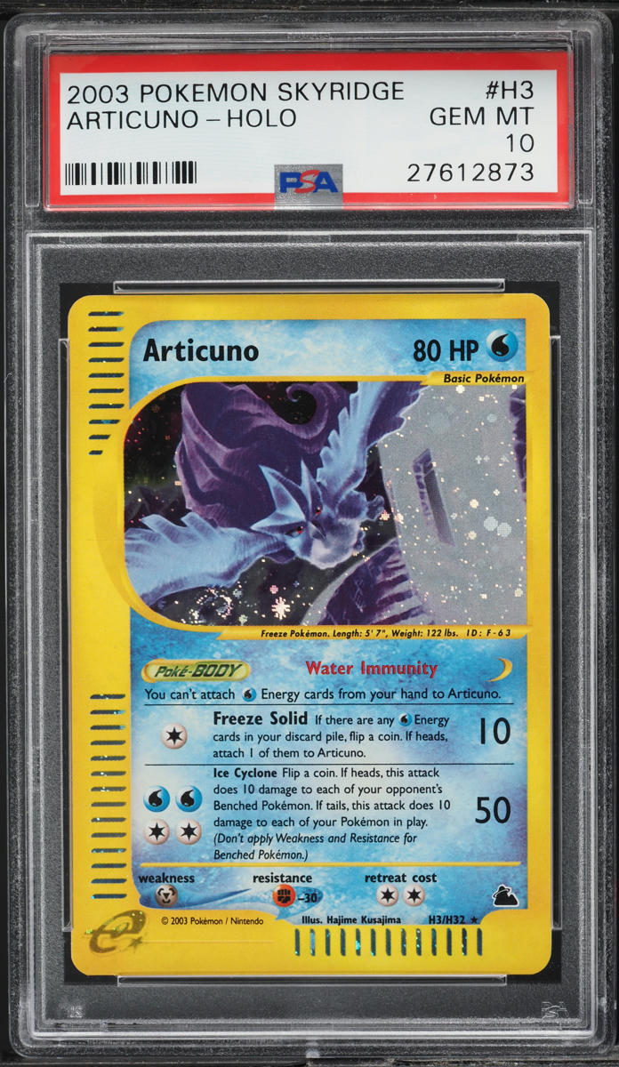 2003 Pokemon Skyridge Holo Articuno #H3 PSA 10 GEM MINT