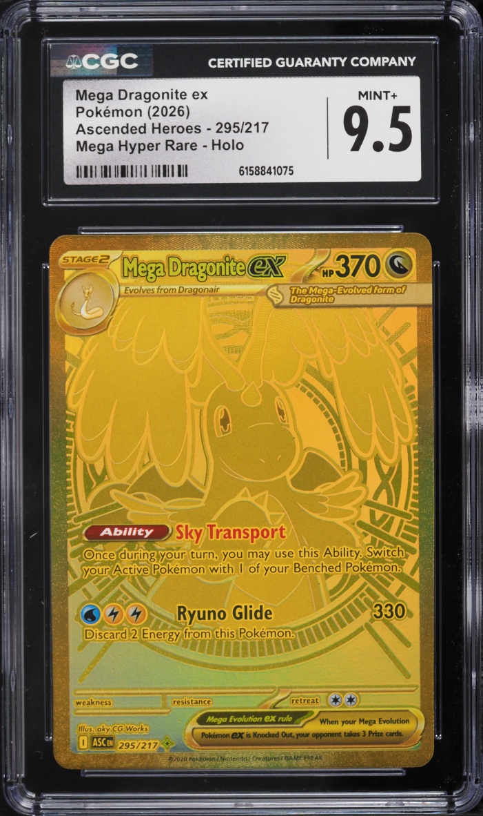 2026 Pokemon Mega Evolution Ascended Heroes MHR Mega Dragonite EX #295 CGC 9.5 MINT+