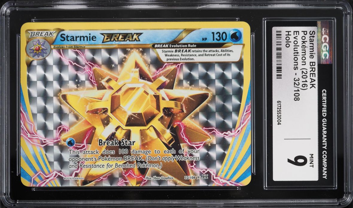 2016 Pokemon XY Evolutions Holo Starmie BREAK #32 CGC 9 MINT