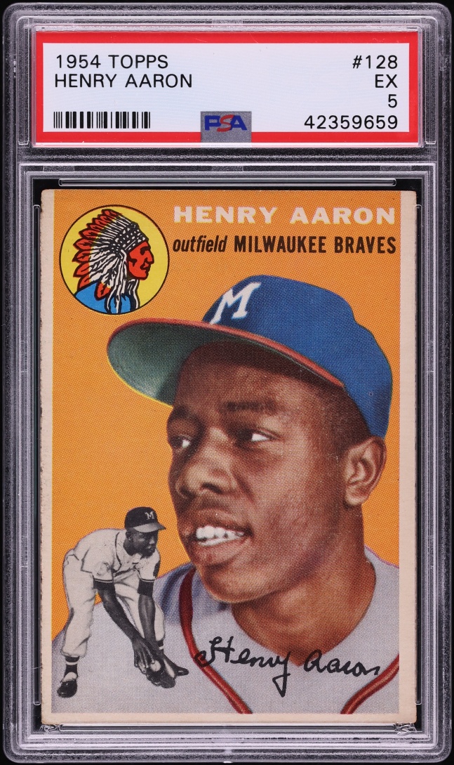 1954 Topps Hank Aaron ROOKIE #128 PSA 5 EX