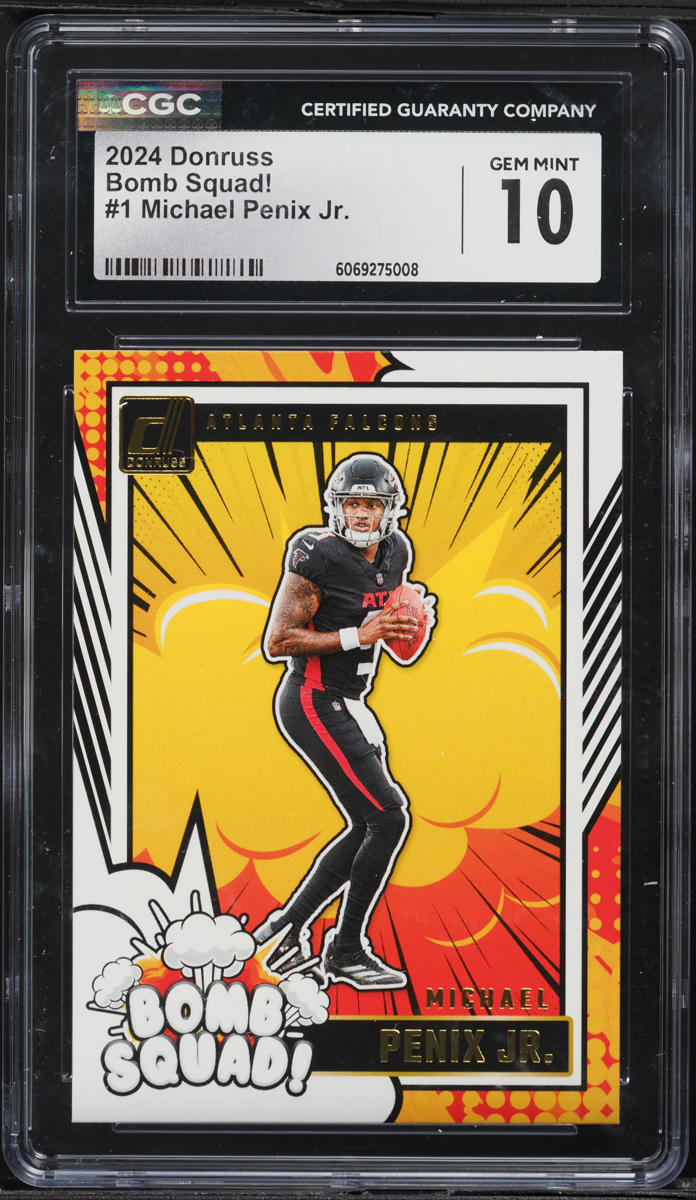 2024 Donruss Bomb Squad! Michael Penix Jr. ROOKIE #1 CGC 10 GEM MINT