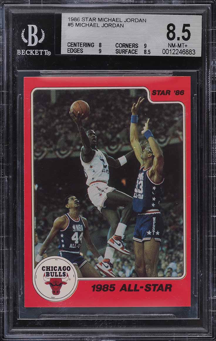 その他 NBA Michael Jordan l Universe PSA7.5 Michael Jordan 1990 HOOPS #5 Error Card He Won Slam Dunk In