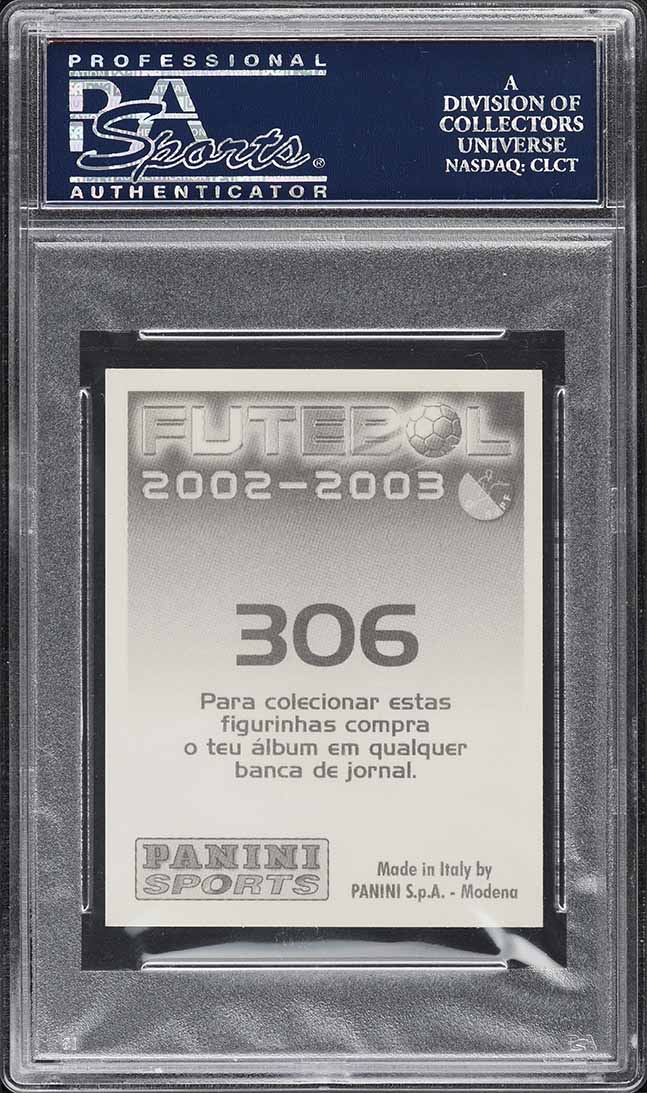 2002 Panini Futebol Portugal Stickers Cristiano Ronaldo ROOKIE #306 PSA 10