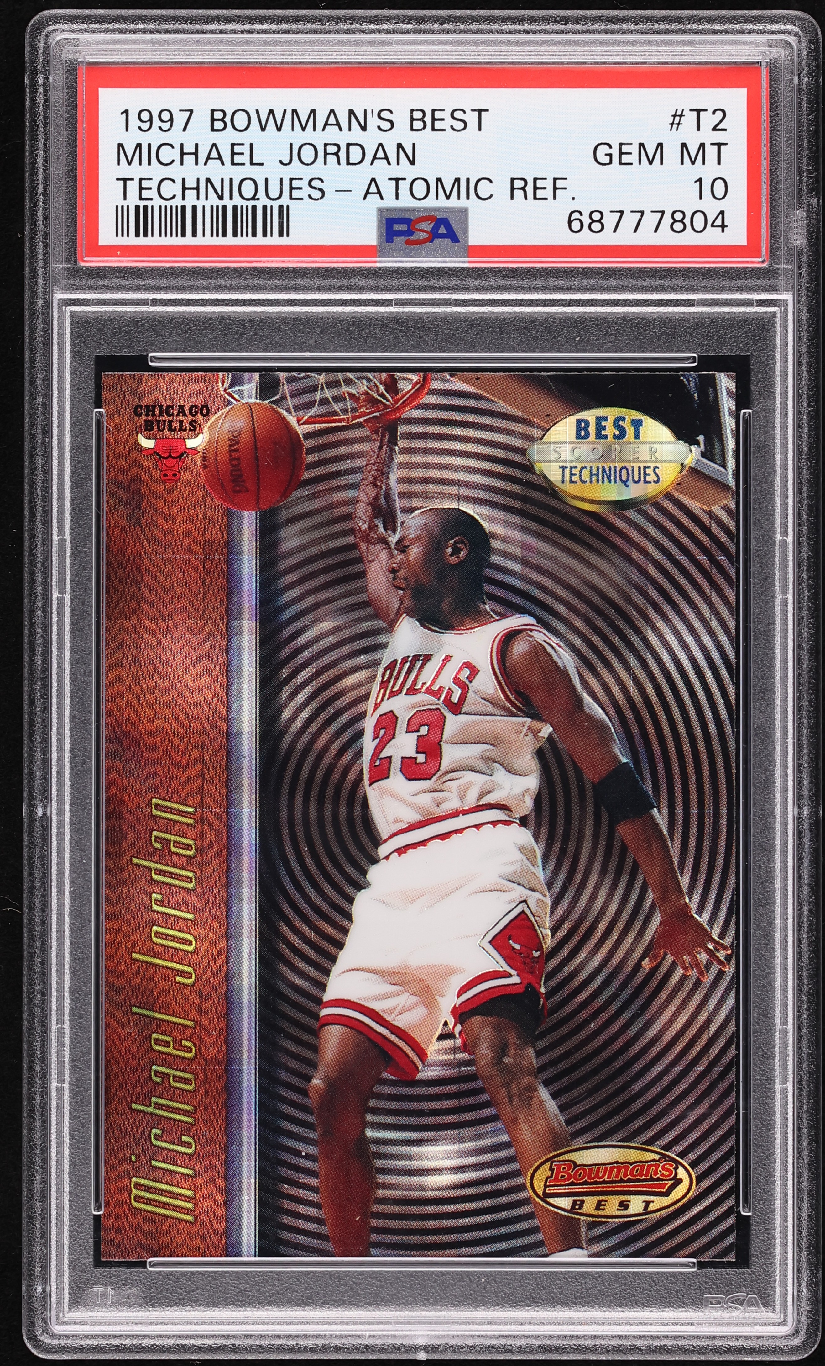 マイケルジョーダン 1997 Bowman's Refractor Gemmtcards's 1997 Bowman's Best Michael Jordan Refractor #96