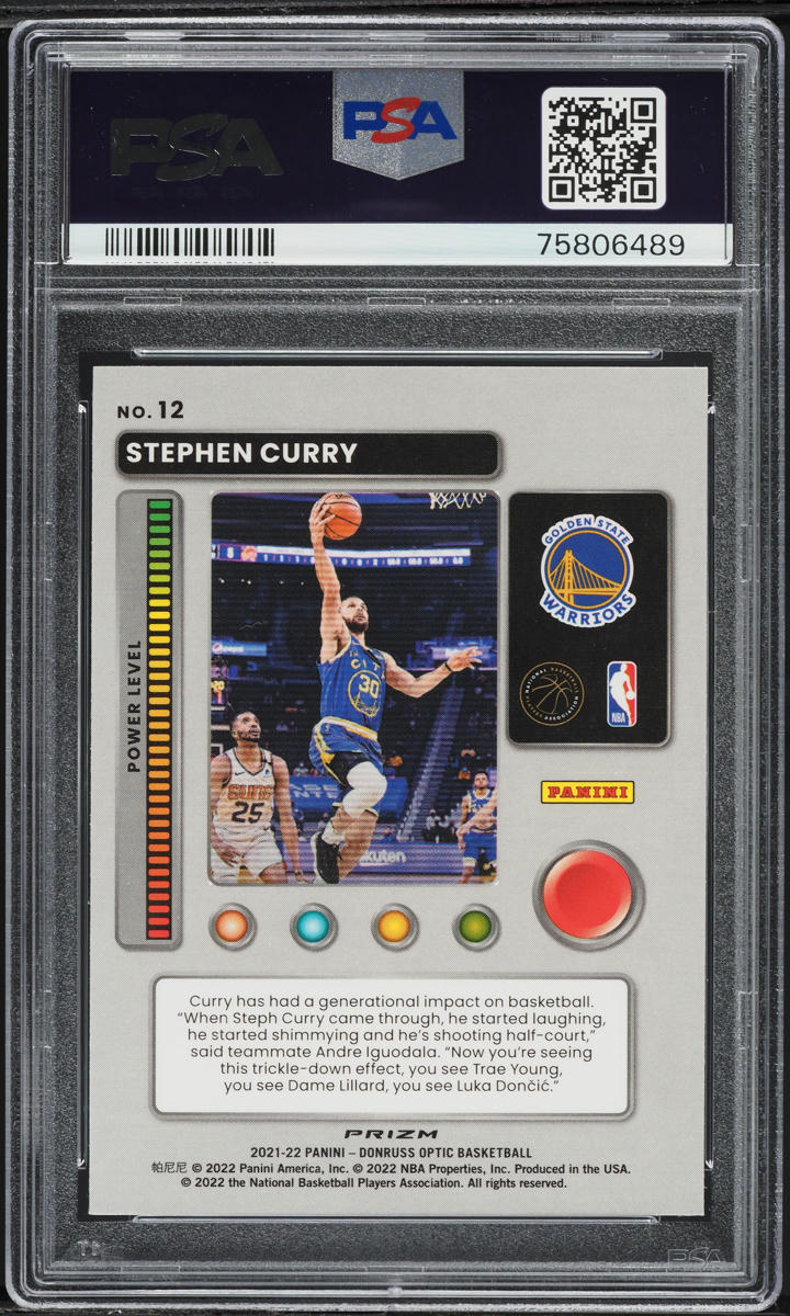 2021 Donruss Optic T-Minus 3, 2, 1 Purple Stephen Curry #12 PSA 10 GEM MINT