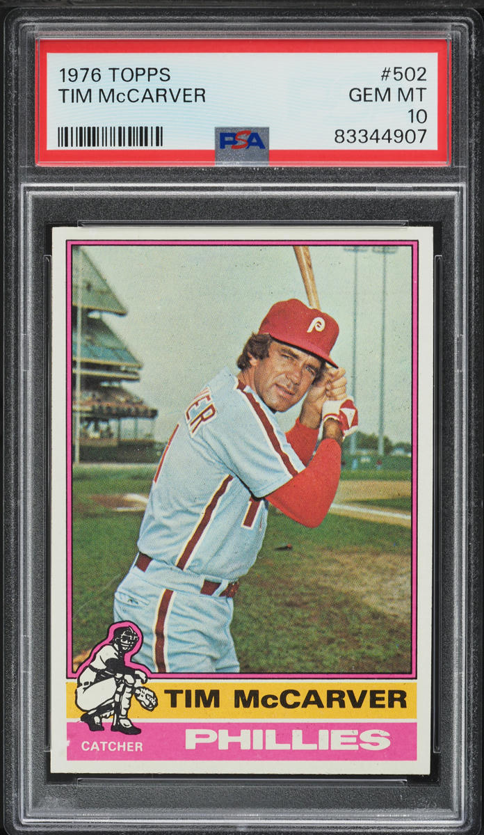 1976 Topps Tim McCarver #502 PSA 10 GEM MINT