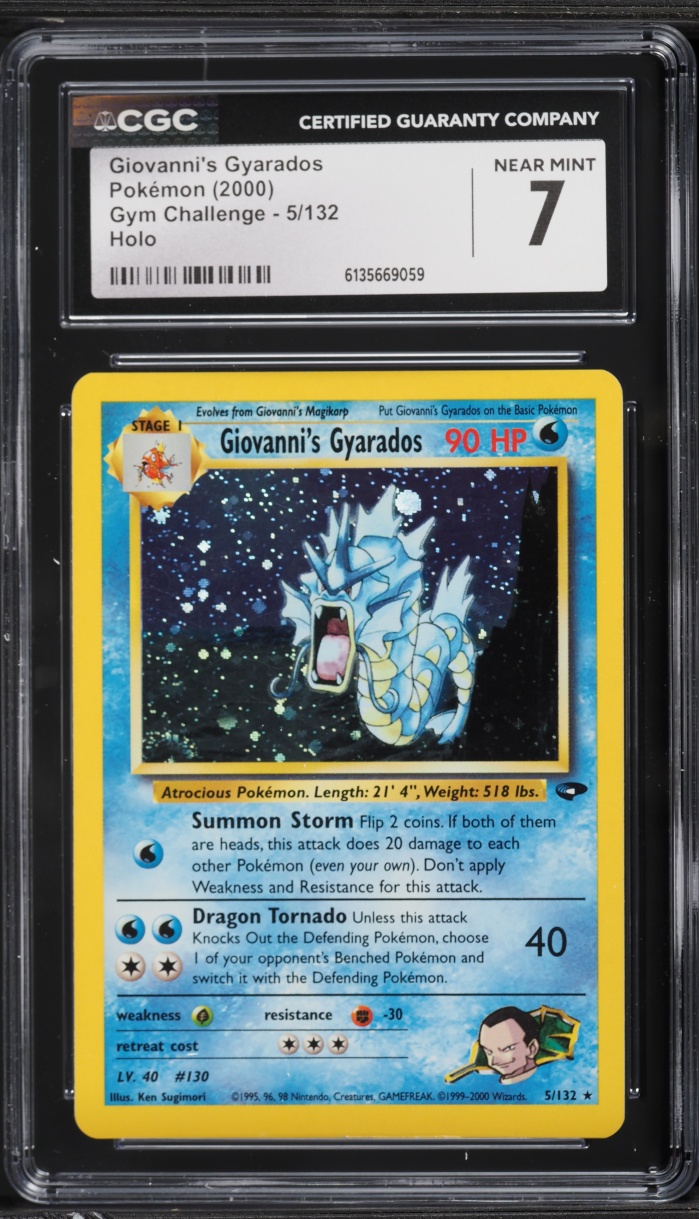 2000 Pokemon Gym Challenge Holo Giovanni's Gyarados #5 CGC 7 NRMT