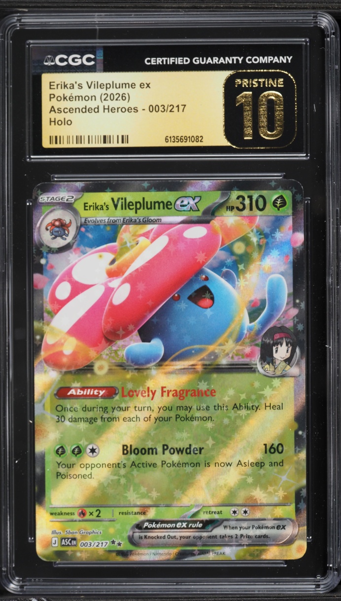 2026 Pokemon Mega Ascended Heroes Holo Erika's Vileplume ex #003 CGC 10 PRISTINE