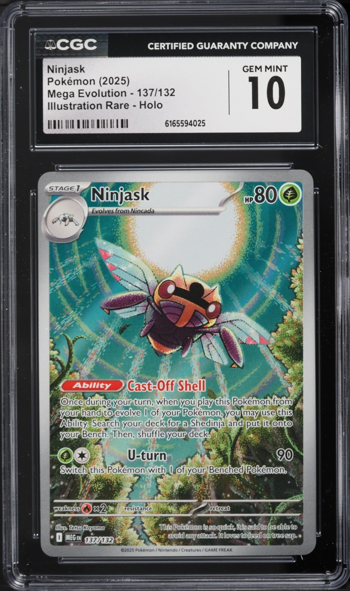 2025 Pokemon Mega Evolution IR Ninjask #137 CGC 10 GEM MINT