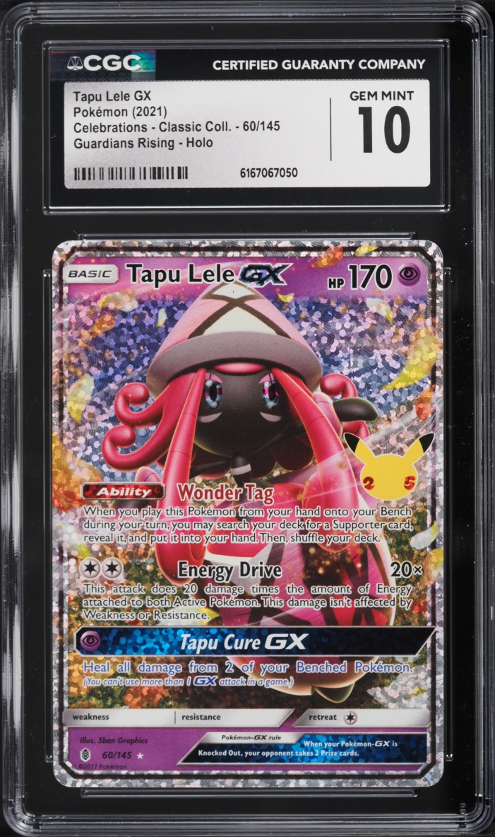 2021 Pokemon SWSH Celebrations Classic Collection Holo Tapu Lele GX #60 CGC 10 GEM MINT