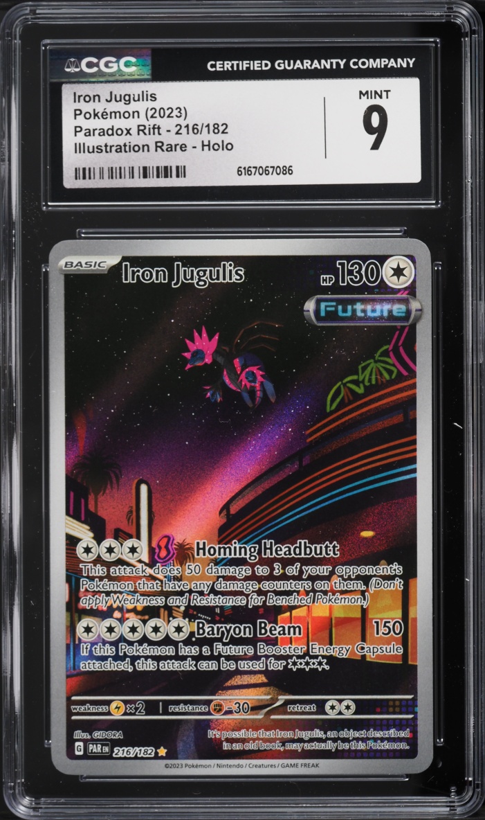 2023 Pokemon Scarlet & Violet Paradox Rift IR Iron Jugulis #216 CGC 9 MINT
