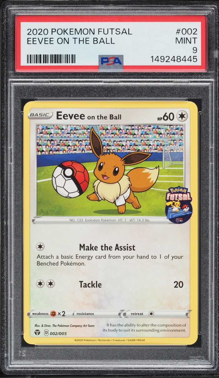 2020 Pokemon Sword & Shield Futsal Eevee On The Ball #2 PSA 9 MINT