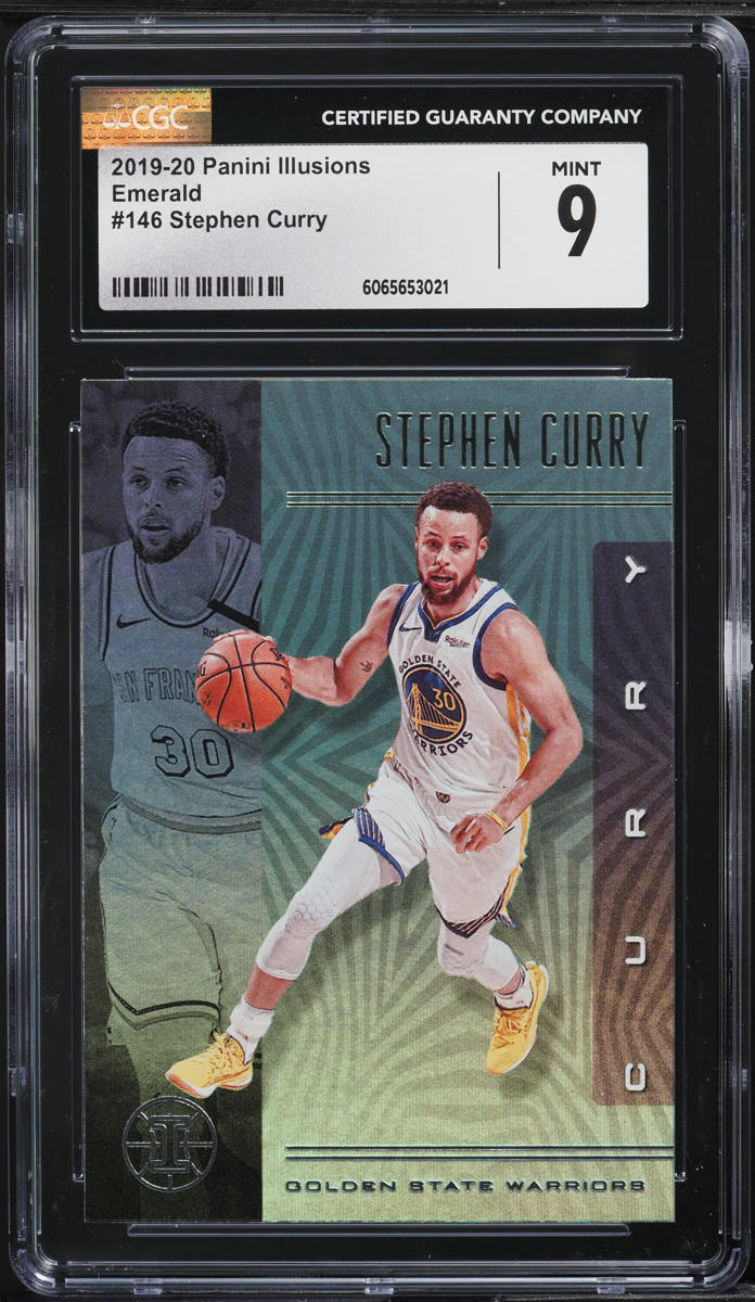 2019 Panini Illusions Emerald Stephen Curry #146 CGC 9 MINT