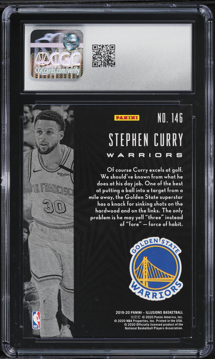 2019 Panini Illusions Emerald Stephen Curry #146 CGC 9 MINT