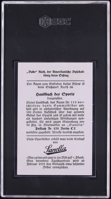 1932 Sanella Type 2 Babe Ruth SGC 4 VGEX