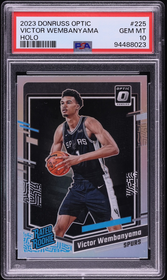 2023 Donruss Optic Holo Prizm Victor Wembanyama ROOKIE #225 PSA 10 GEM MINT