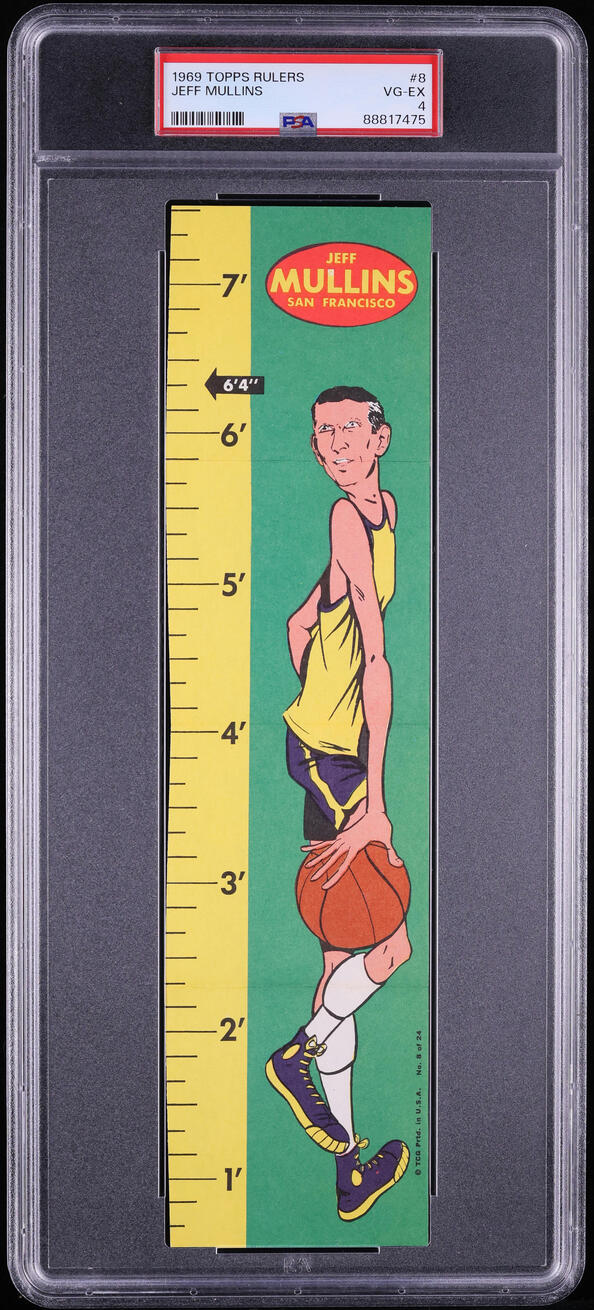 1969 Topps Rulers Jeff Mullins #8 PSA 4 VGEX on Fanatics Collect