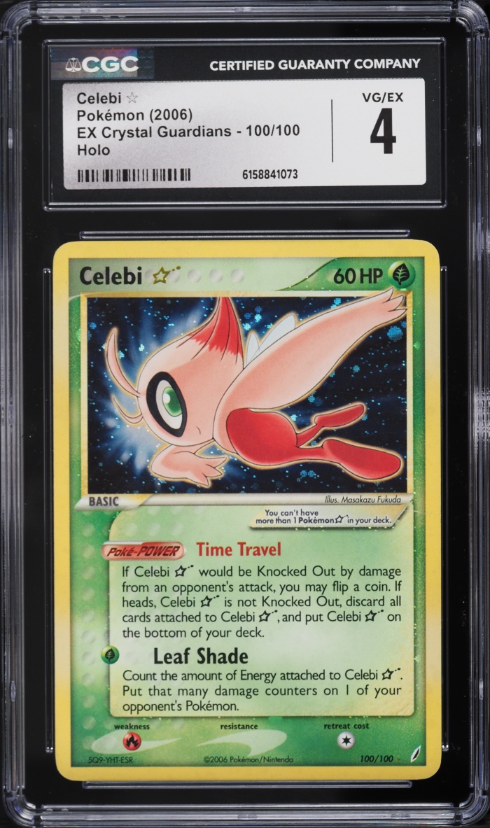 2006 Pokemon EX Crystal Guardians Holo Celebi Gold Star #100 CGC 4 VGEX