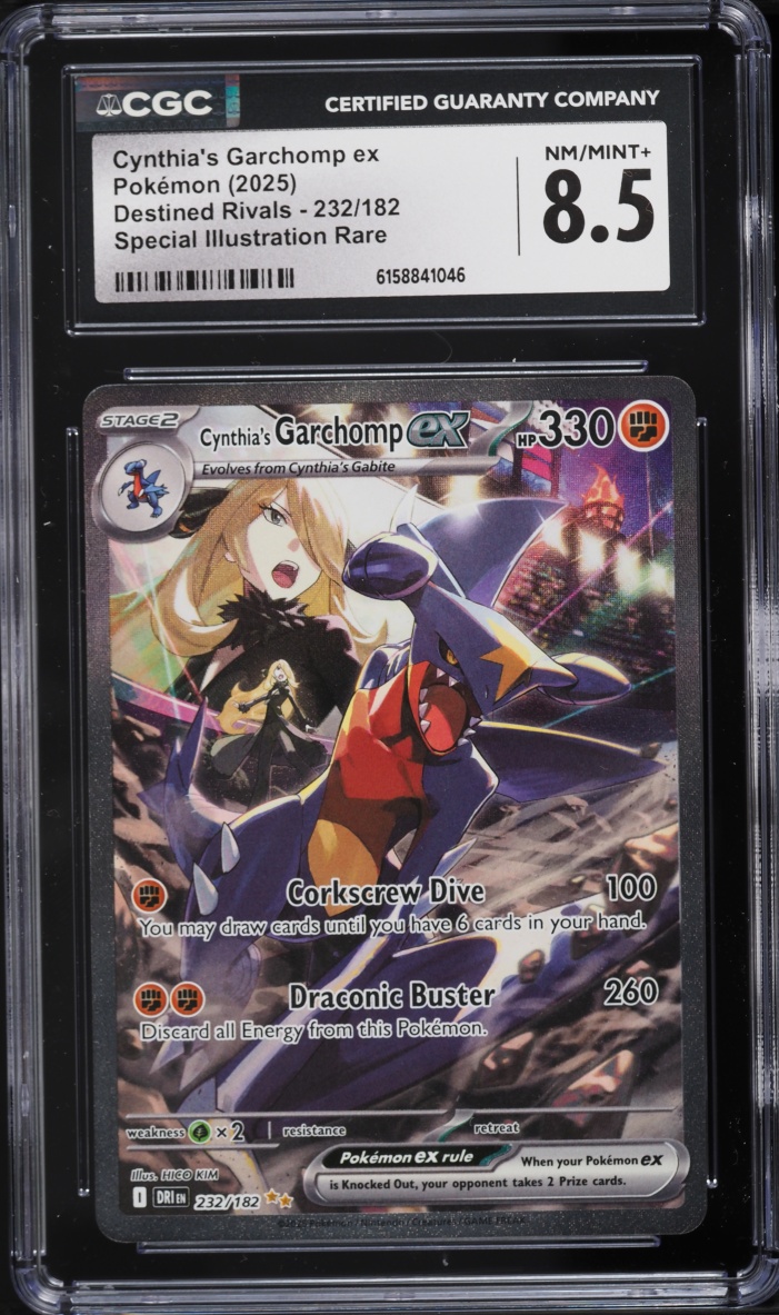 2025 Pokemon Scarlet & Violet Destined Rivals SIR Cynthia's Garchomp EX #232 CGC 8.5 NM-MT+