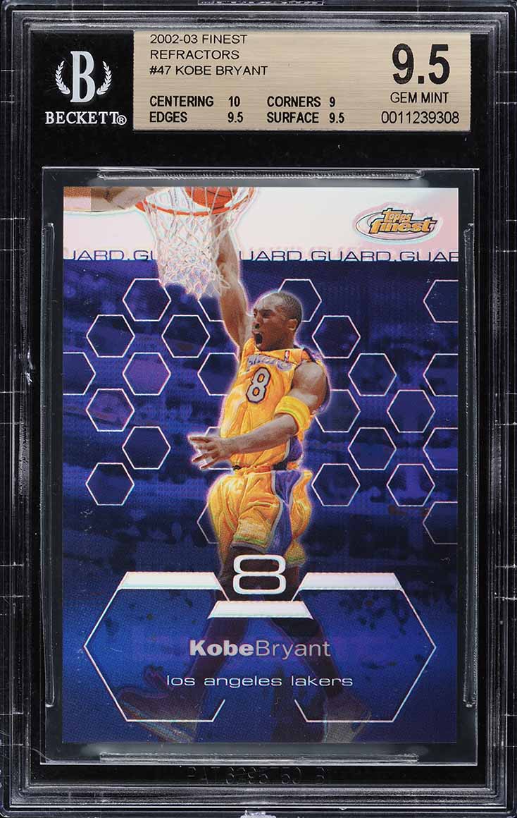 2002 Finest Refractor Kobe Bryant /250 #47 BGS 9.5 GEM MINT
