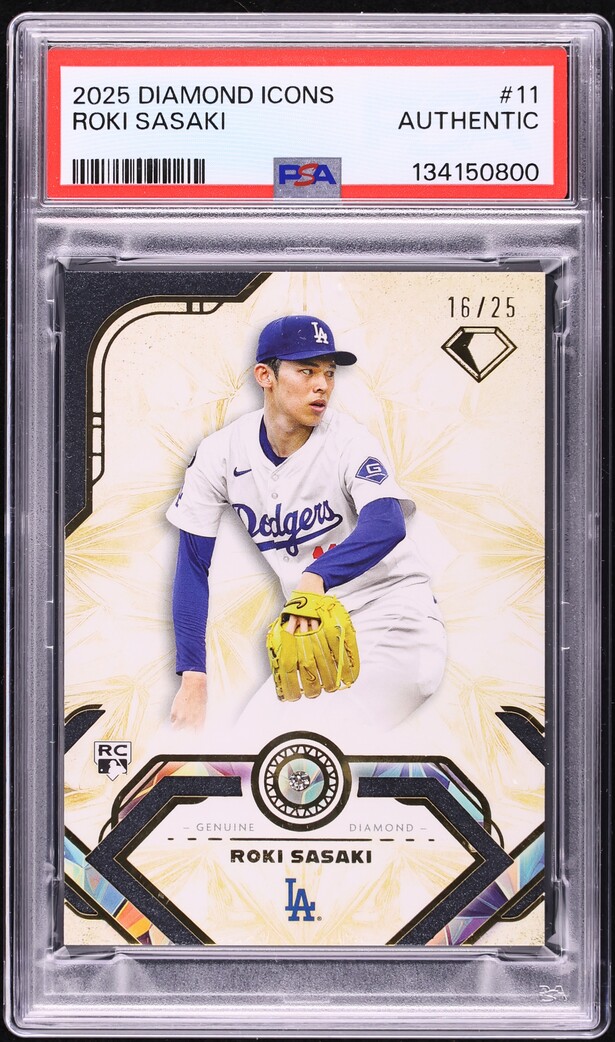 2025 Topps Diamond Icons Roki Sasaki ROOKIE /25 #11 PSA AUTH on ...