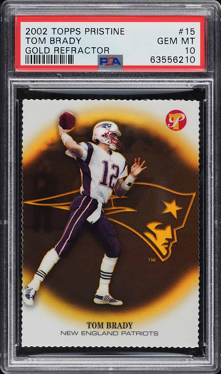 2002 Topps Pristine Gold Refractor Tom Brady /79 #15 PSA 10 GEM MINT