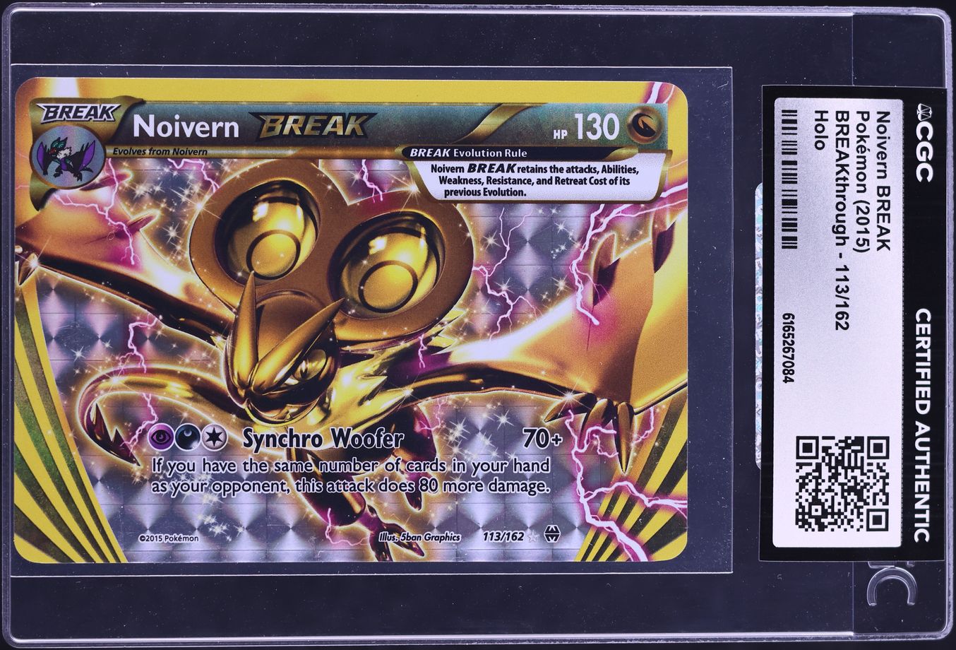 2015 Pokemon XY BREAKthrough Holo Noivern BREAK #113 CGC AUTH