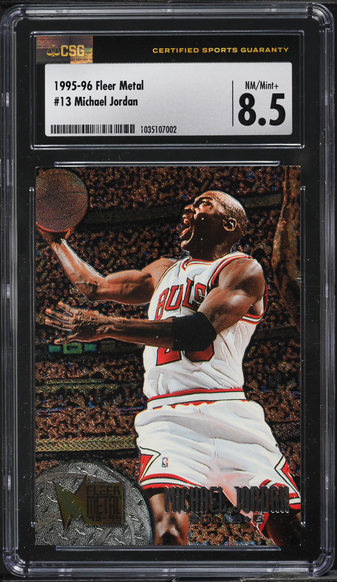 1995 Metal Basketball Michael Jordan #13 CSG 8.5 NM-MT+
