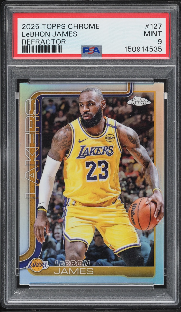 2025 Topps Chrome Refractor LeBron James #127 PSA 9 MINT