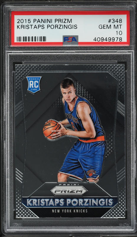 2015 Select Gold Prizm Kristaps Porzingis ROOKIE 1/10 #245 PSA 10