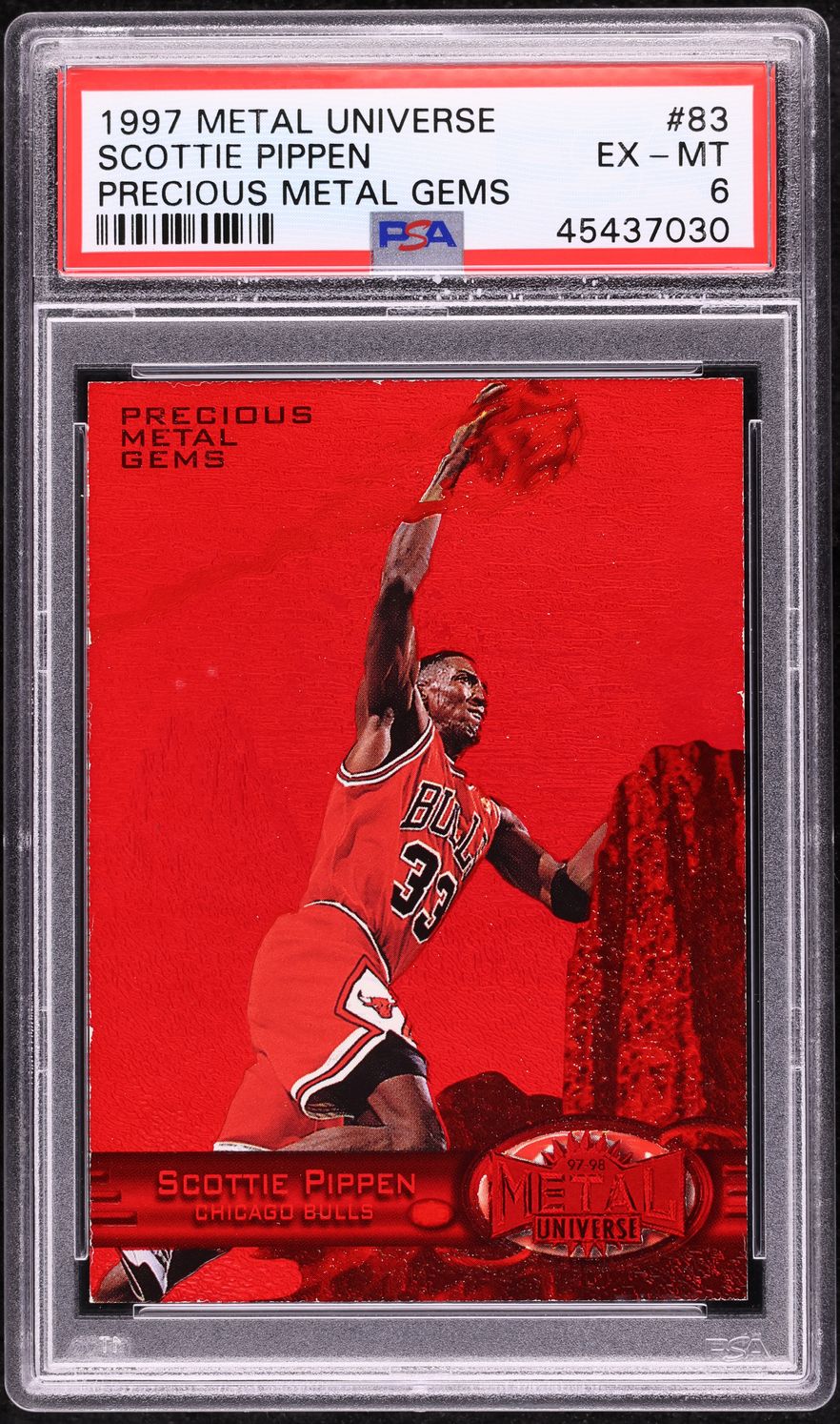 1997 Metal Universe Precious Metal Gems PMG Red Scottie Pippen /100 #83 PSA 6