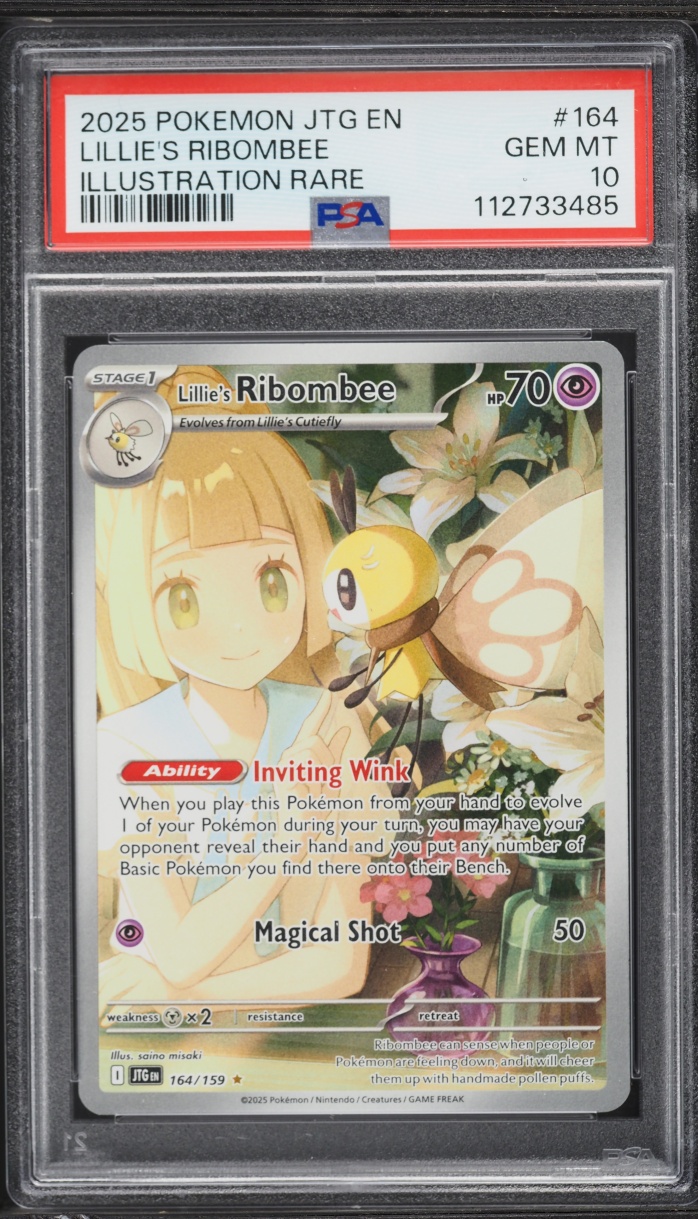 2025 Pokemon Scarlet & Violet Journey Together IR Lillie's Ribombee #164 PSA 10 GEM MINT