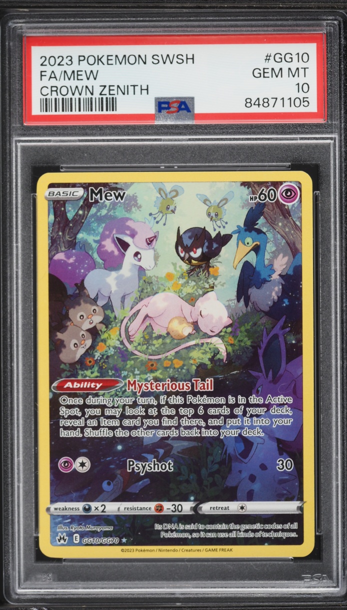 2023 Pokemon Sword & Shield Crown Zenith Alt Art Mew #GG10 PSA 10 GEM MINT