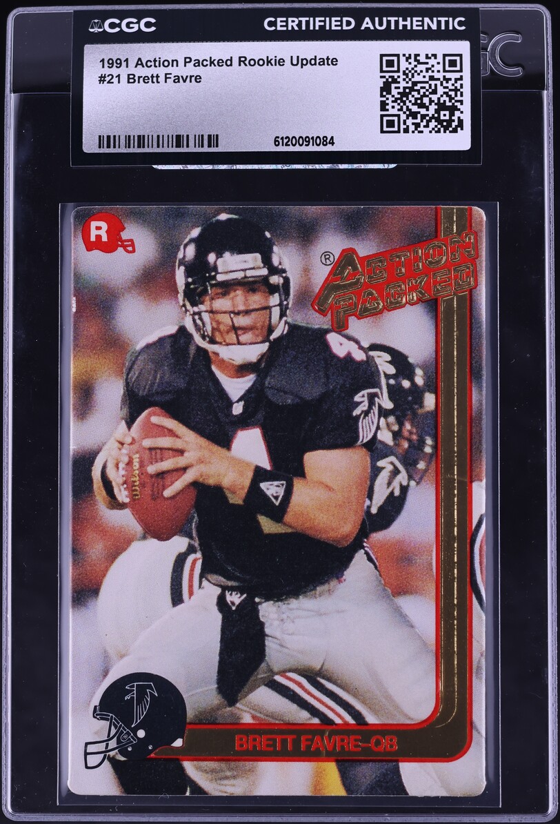 1991 Action Packed Update Brett Favre ROOKIE #21 CGC AUTH