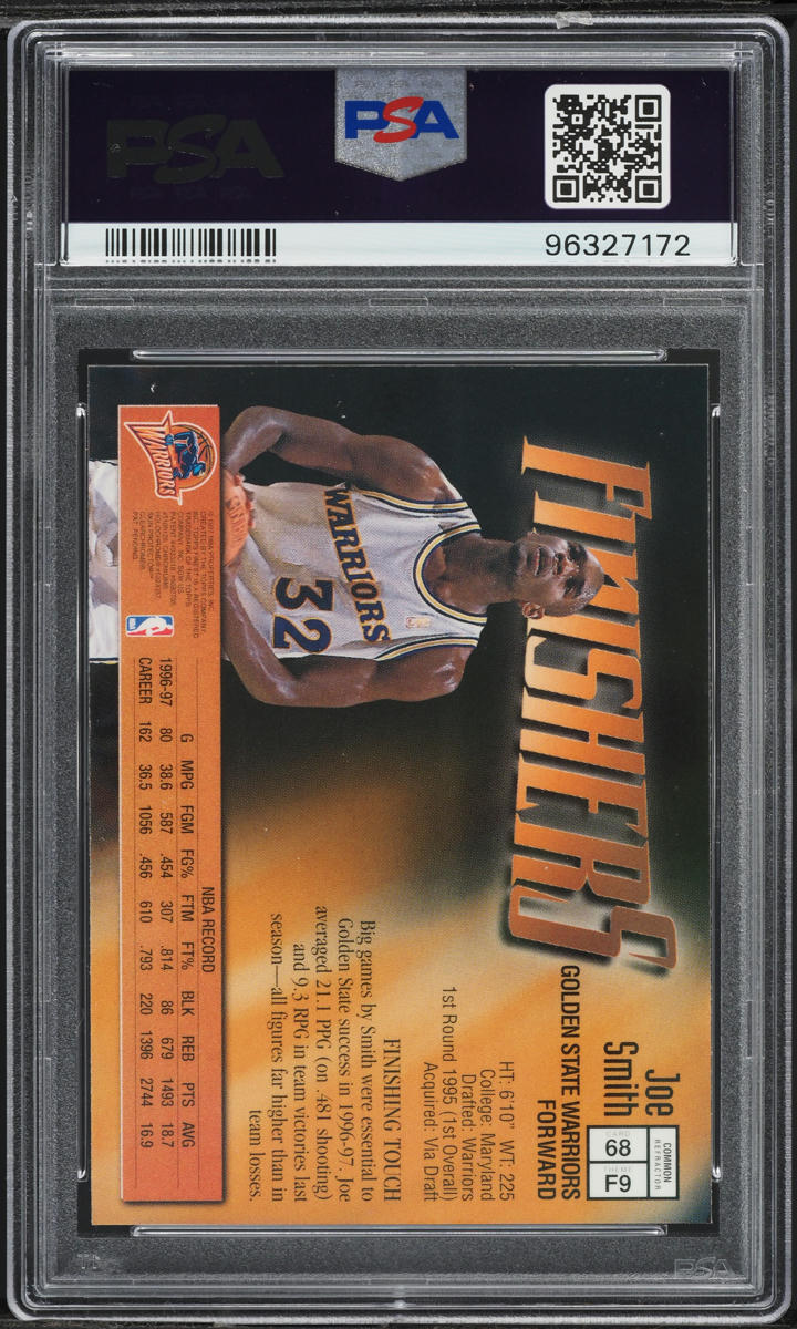 1997 Finest Refractor w/ Coating Joe Smith #68 PSA 9 MINT