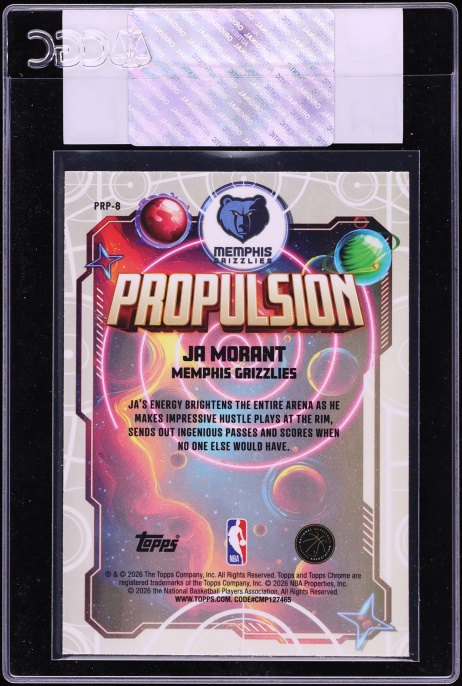 2025 Topps Chrome Cosmic Propulsion Aqua Equinox Refractor Ja Morant /199 #PRP-8 CGC AUTH