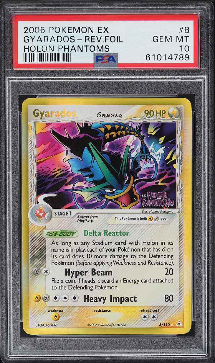 2006 Pokemon EX Holon Phantoms Reverse Holo Gyarados #8 PSA 10 GEM MINT